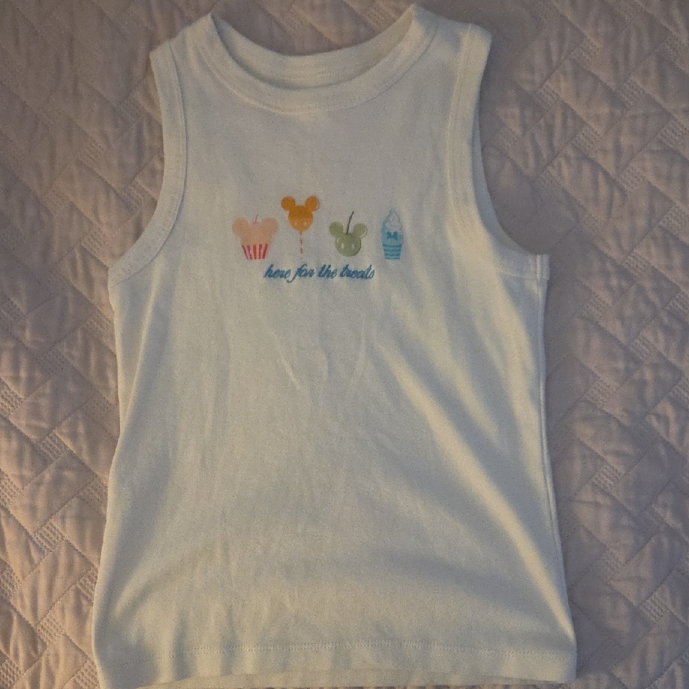 abercrombie kids White Tank Top with Colorful Snack Icons